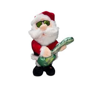 Gemmy Animated Santa Christmas Rock N Roll Guitar Run Run Rudolph Dance Works 13